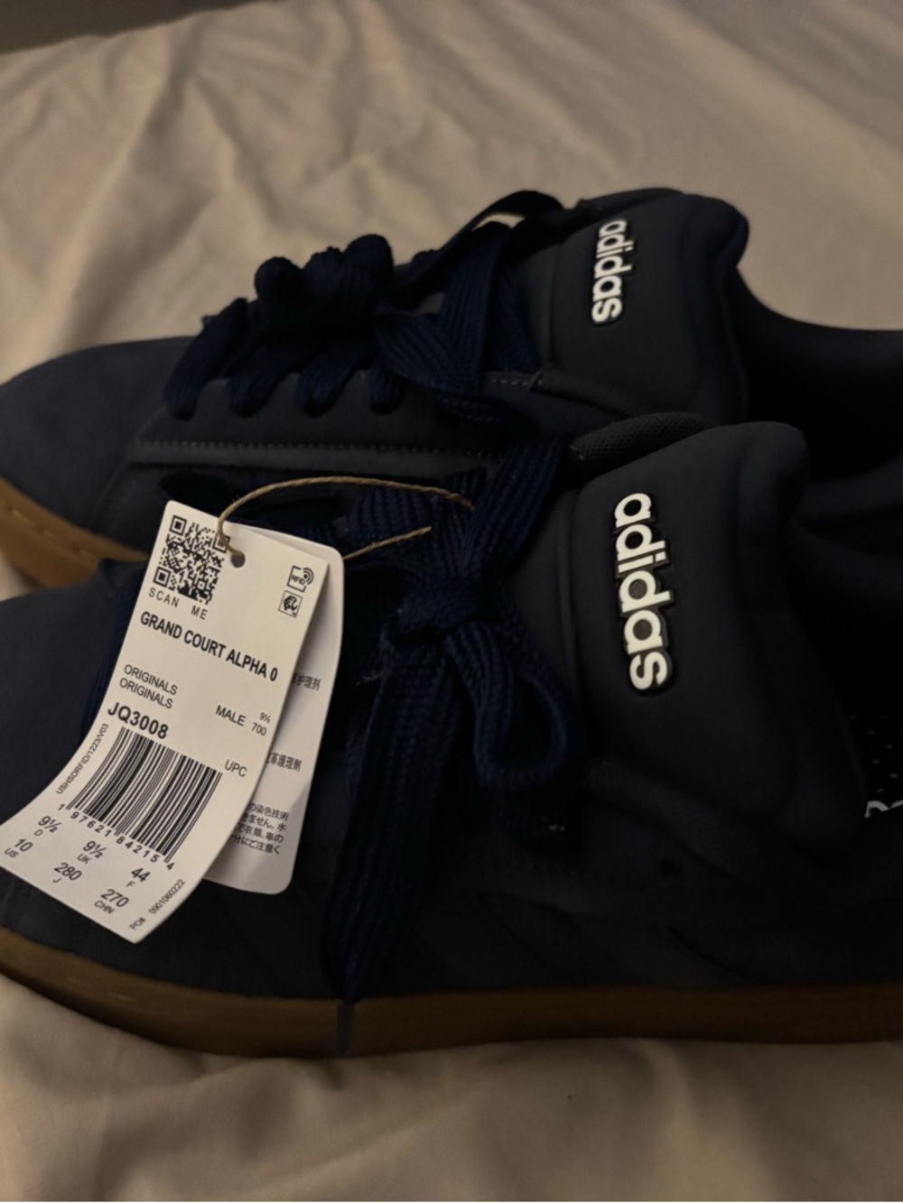 adidas Navy Sneakers with Gum Outsole